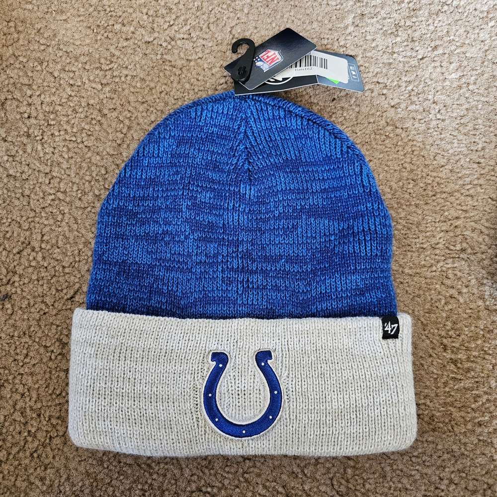 NFL Indianapolis Colts Beanie Blue Gray One Size Fits All